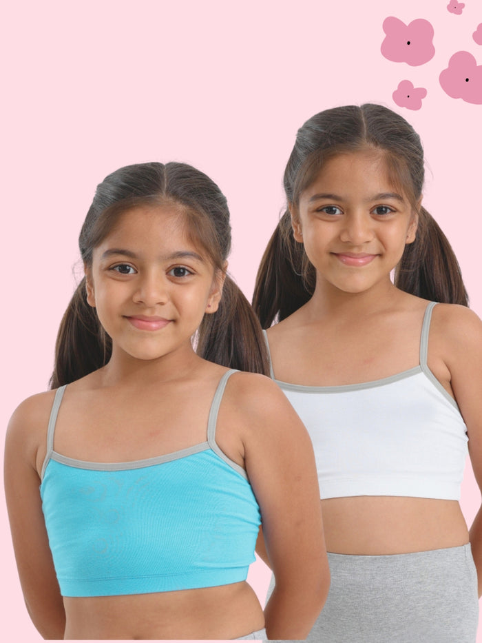 Girls Spaghetti Strap Trainer Bra, Pack of 2 | Non-Padded
