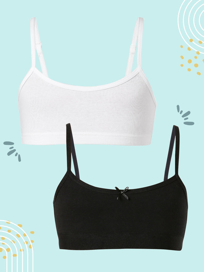 Girls Spaghetti Strap Trainer Bra, Pack of 2 | Non-Padded