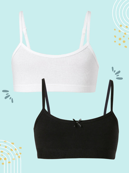Girls Spaghetti Strap Trainer Bra, Pack of 2 | Non-Padded