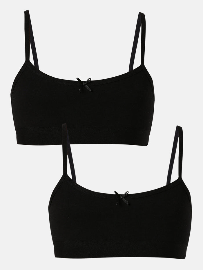 Mackly black trainer bra pack of 2
