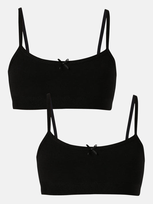 Mackly black trainer bra pack of 2