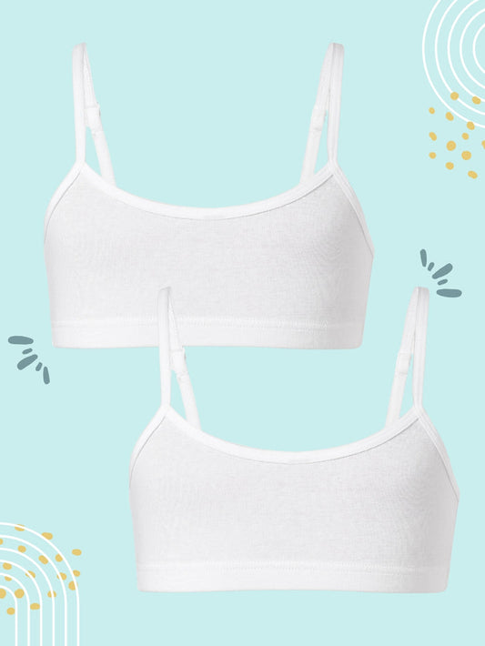 Girls Spaghetti Strap Trainer Bra, Pack of 2 | Non-Padded