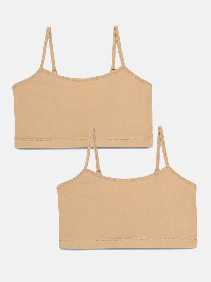 Girls Spaghetti Strap Trainer Bra, Pack of 2 | Non-Padded