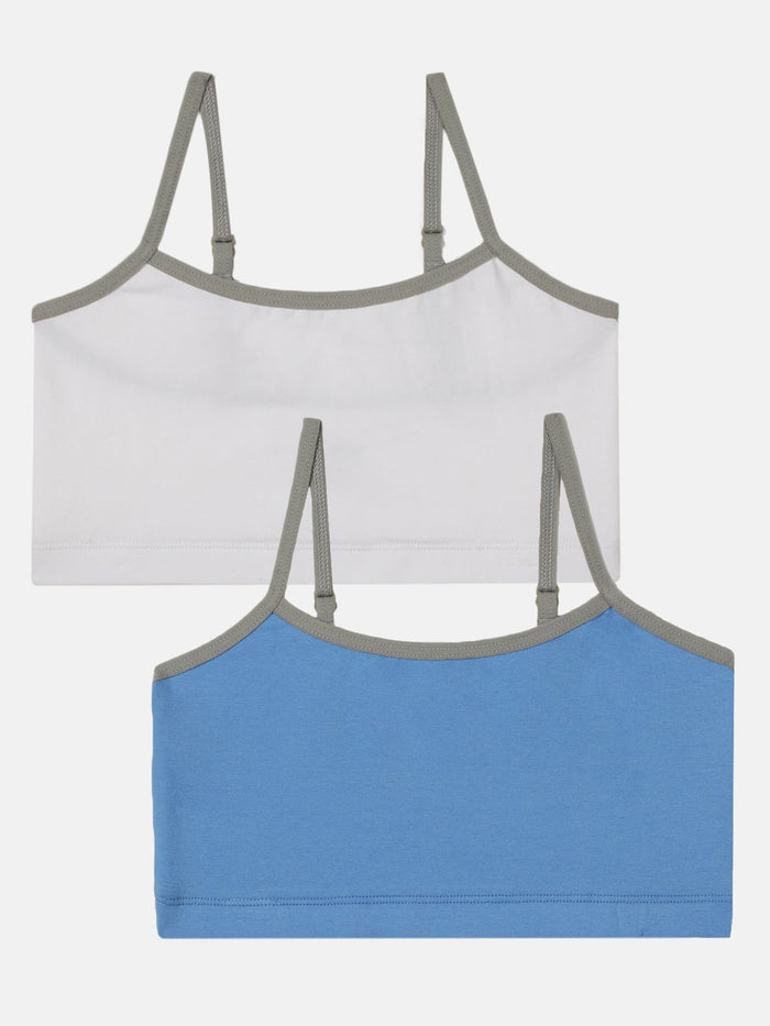 Girls Spaghetti Strap Trainer Bra, Pack of 2 | Non-Padded
