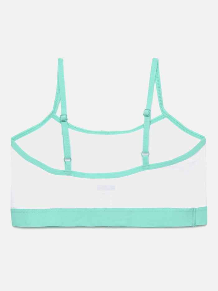 White Trainer Bra with Blue Border