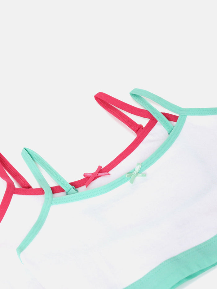 White Trainer Bra with Red/Blue Border