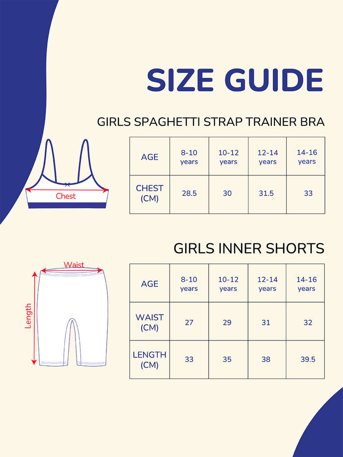 Girls Spaghetti Trainer Bra with Innershorts combo set