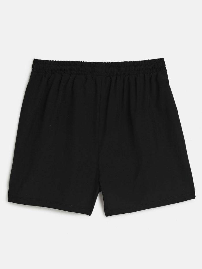 GIRLS SPILT SPORTS SHORTS - BLACK