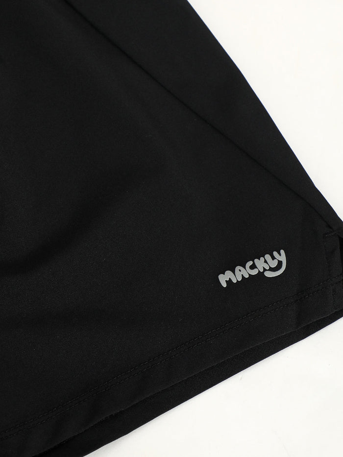 GIRLS SPILT SPORTS SHORTS - BLACK