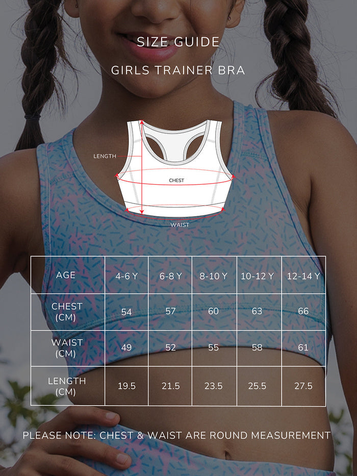 GIRLS SPORTS BRA - DONUT SPRINKLE (PADDED)