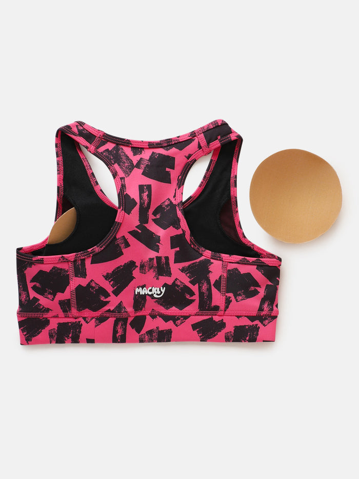 GIRLS SPORTS BRA - FAIRY FLOSS (PADDED)