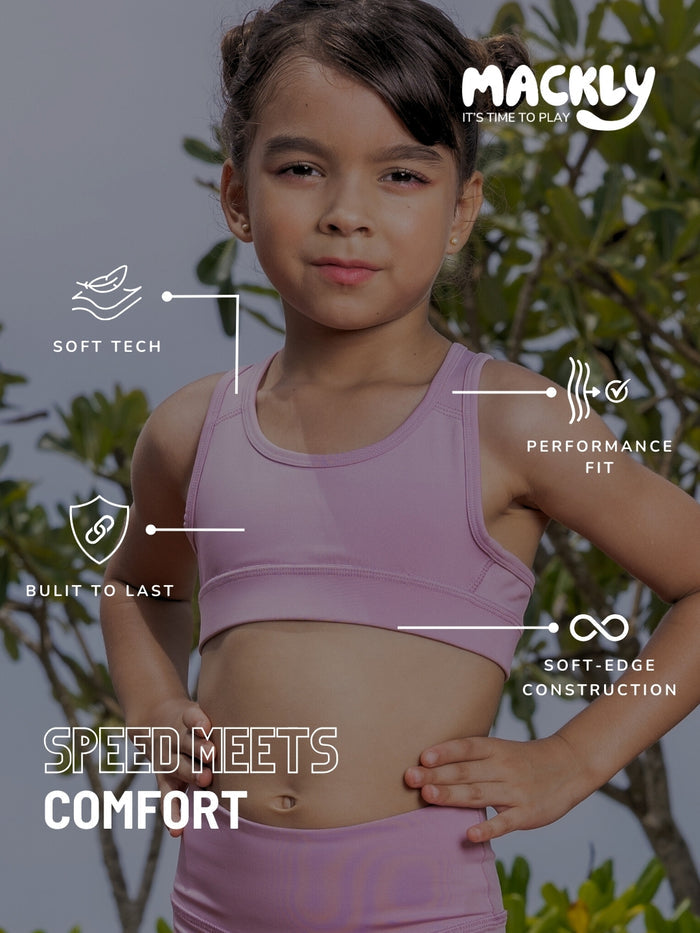 GIRLS SPORTS BRA  - PINK (NON-PADDED)