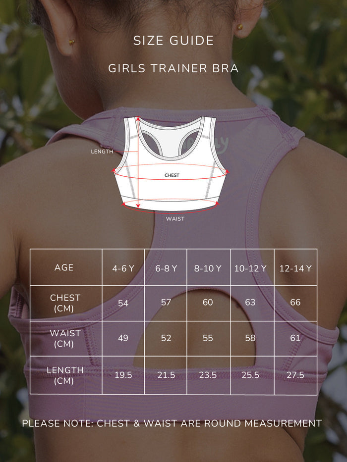 GIRLS SPORTS BRA  - PINK (PADDED)