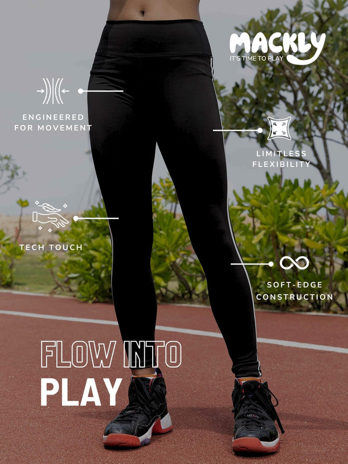 GIRLS SPORTS TIGHTS - BLACK