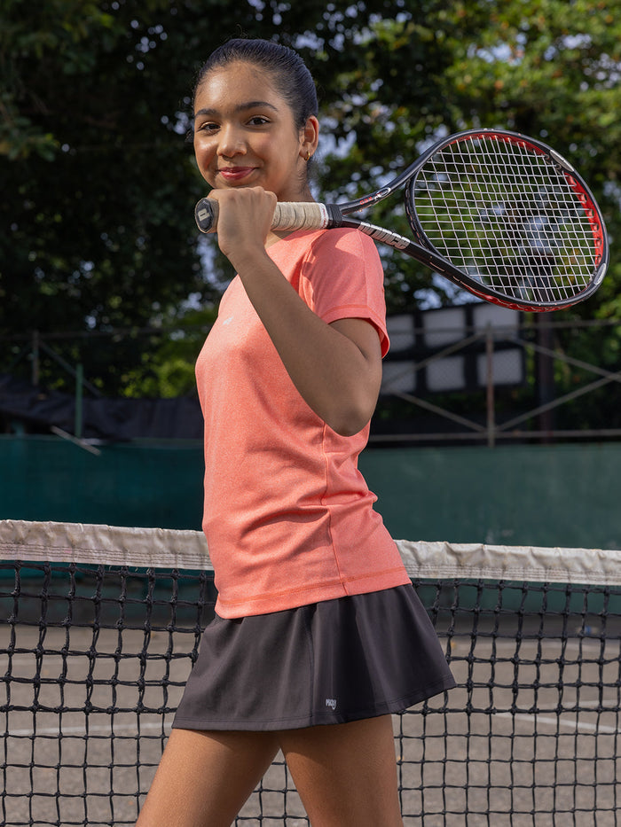 GIRLS TENNIS SKIRT – JET BLACK