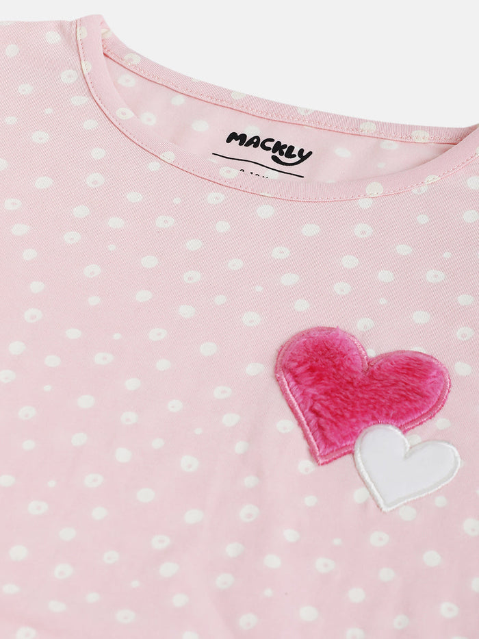 GIRLS TOP & PYJAMA SET - DREAMY DOTS