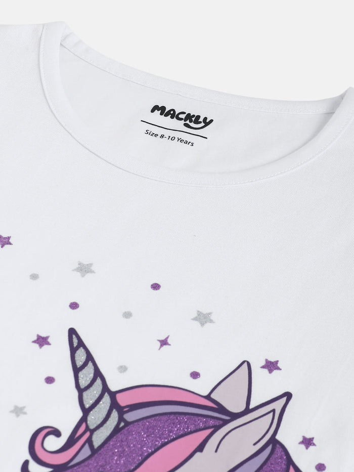 GIRLS TOP & PYJAMA SET - SPARKLE UNICORN