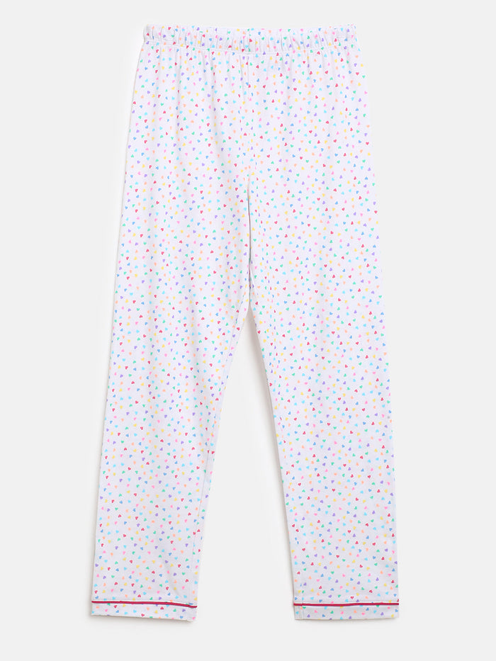 Girls Top & Pyjama Set - Tiny Hearts