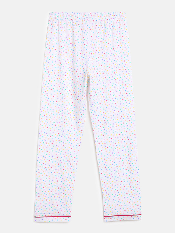 Girls Top & Pyjama Set - Tiny Hearts