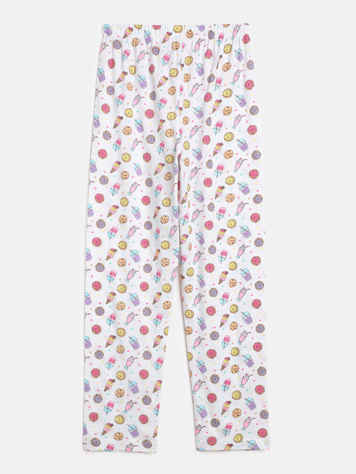 Girls Top & Pyjama Set - Unicorn Donut