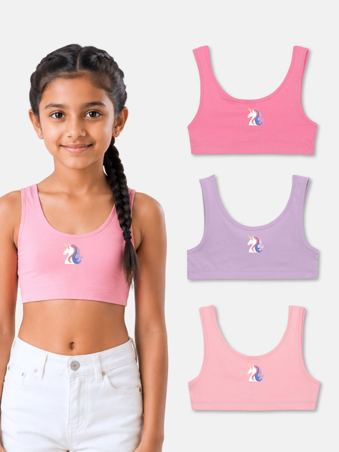 Girls Trainer Bra, Pack of 3 | Non-Padded