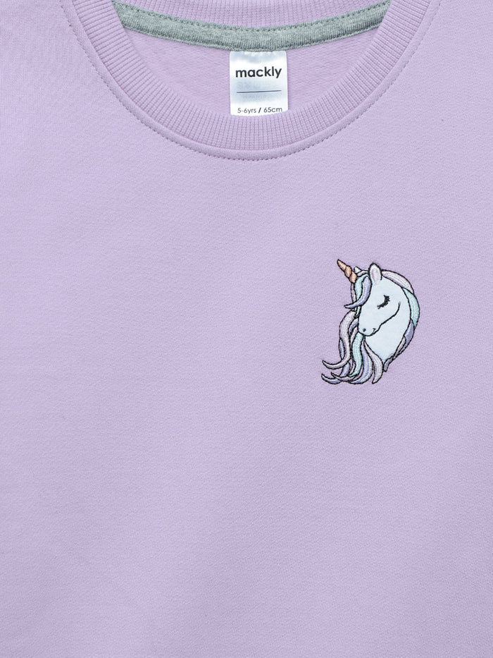Girls Unicorn Crewneck Sweatshirt