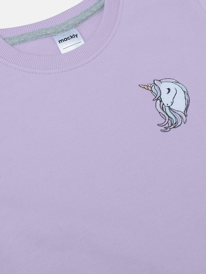 Girls Unicorn Crewneck Sweatshirt