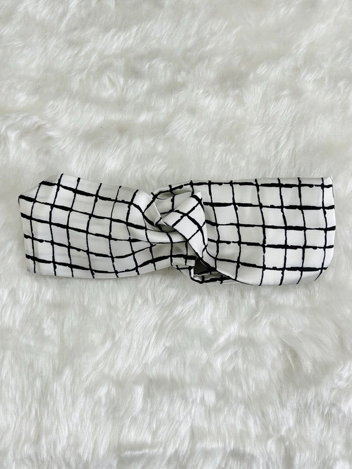 GLAM BAND, WHITE CHECKS