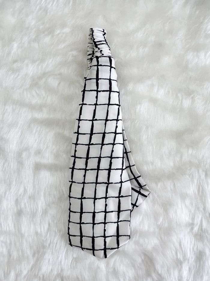 GLAM BAND, WHITE CHECKS