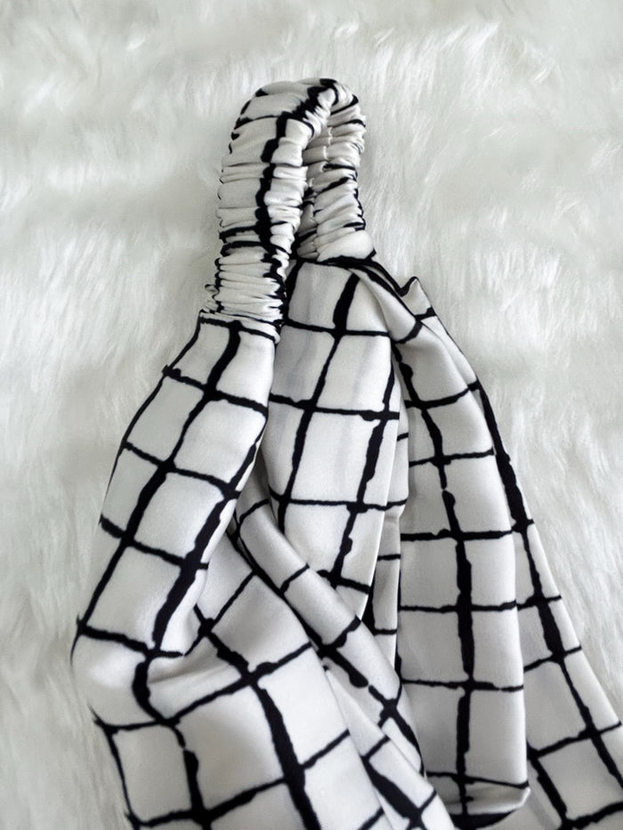 GLAM BAND, WHITE CHECKS