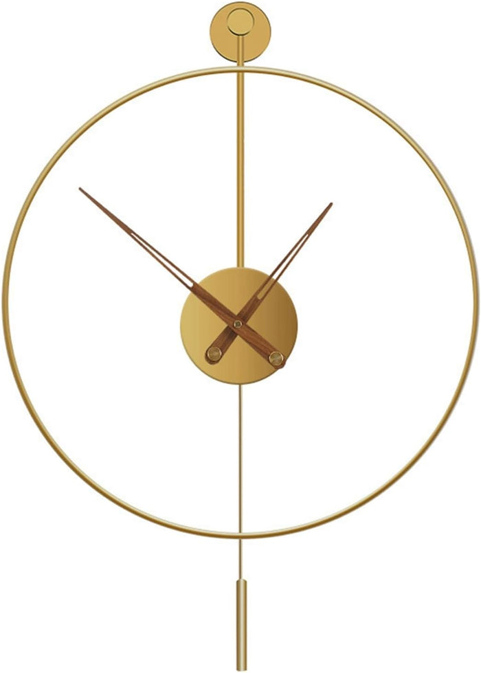 Golden Ring Metal Wall Clock