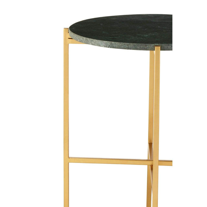 Templar Green Marble Top Side Table - Large - Modern Home Interiors
