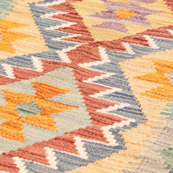 Handmade Afghan Kilim short runner - 310212