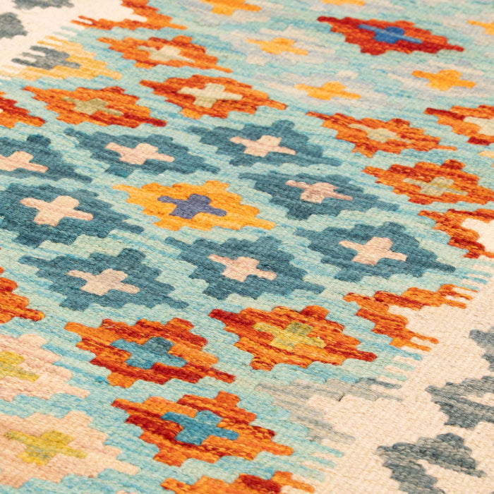 Handmade Afghan Kilim short runner - 310213