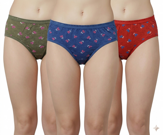 HIGH RISE PLUS SIZE Hipster Panties – Pack of 3