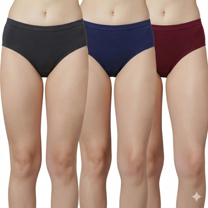 High Rise Plus Size Hipster Panties – Pack of 3