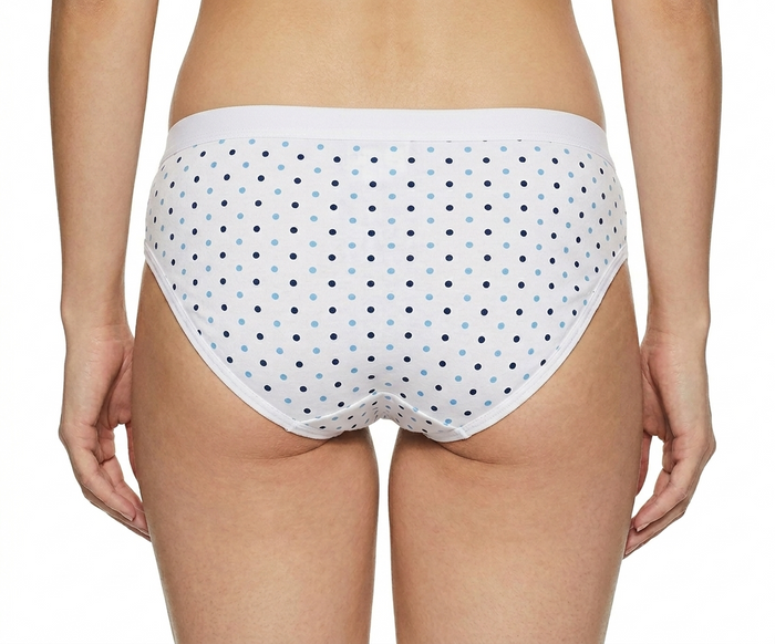 High Rise Plus Size Women’s Ribbed Waist Cotton Panties – Soft & Breathable Printed Briefs for Everyday Comfort (Pack of 3)