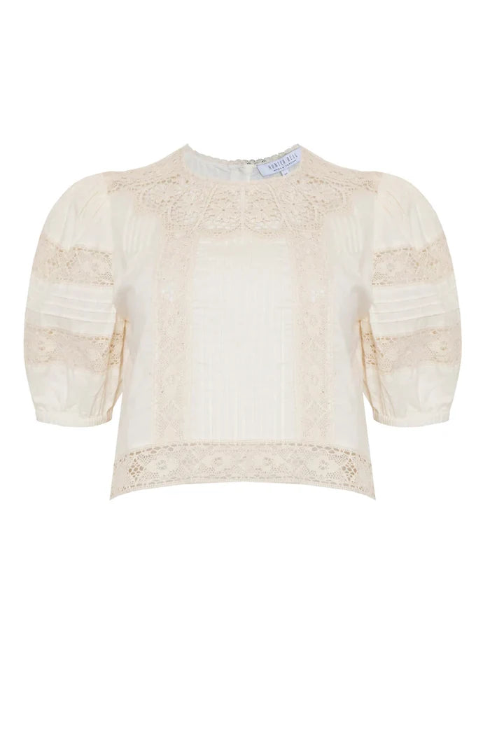 Hunter Bell – Ouisie Top in Cream Lace
