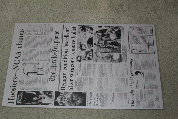 Indiana University 1976, 1981, & 1987 NCAA Champions Replica Printing Plates