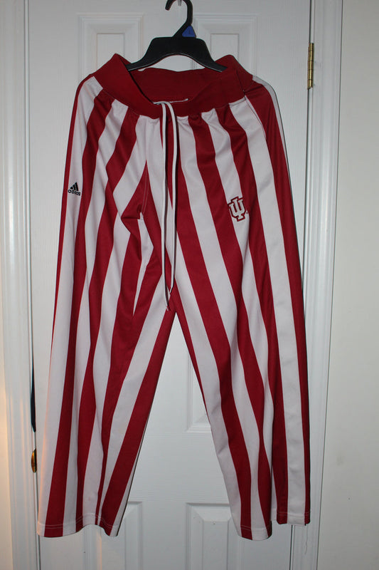 Indiana University Basketball Candy Stripe Warm Up Pants, SZ SM - Vintage Indy Sports