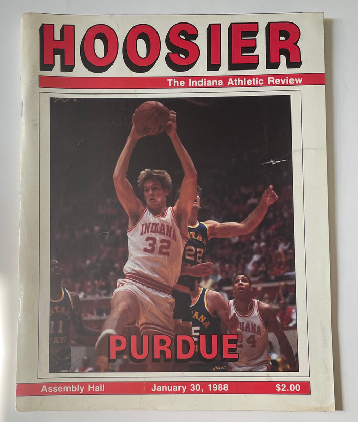 Indiana University vs Purdue 1988 Hoosier program - Vintage Indy Sports