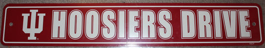 IU Hoosiers Drive, Indiana University Man Cave Street Sign - Vintage Indy Sports