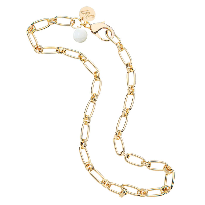 Jane Winchester - Wheels of Fortune Chain with Mother of Pearl Bead