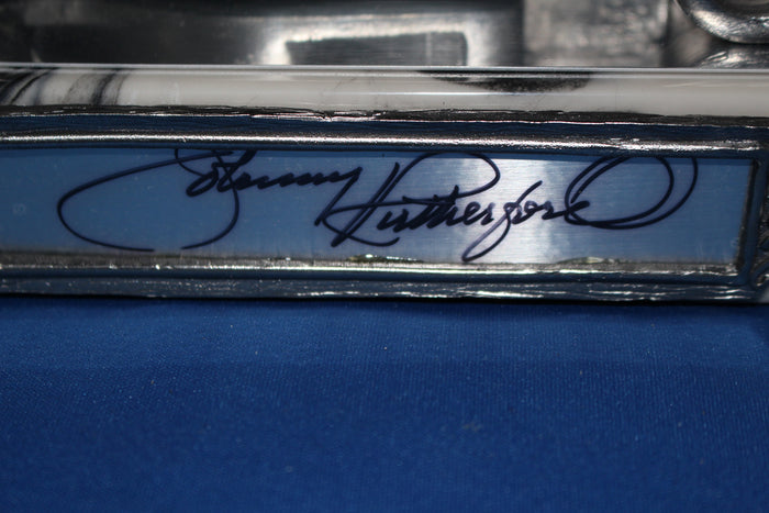 Johnny Rutherford Autographed Michael Ricker Pewter Statue 210/355 - Vintage Indy Sports