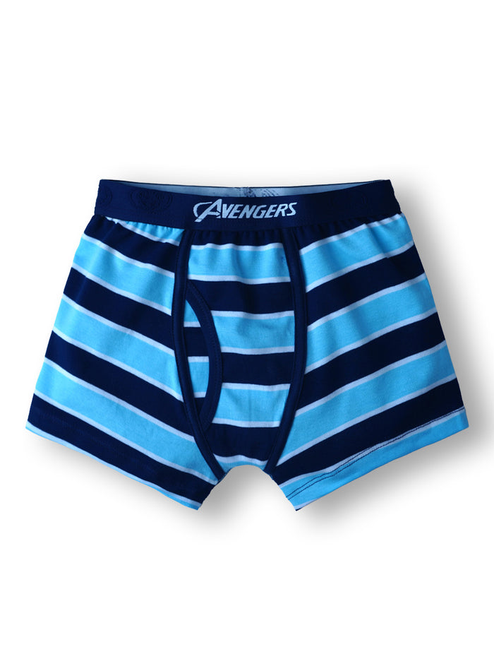 JR 548 Red Rose Boys Avengers Boxer Briefs Cotton Innerwear with Outer Elastic Waistband | Soft & Breathable | Multicolor Striped Design | Pack of 6