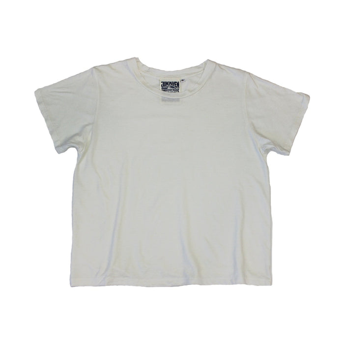 Jungmaven – Ojai Cropped Tee in Washed White