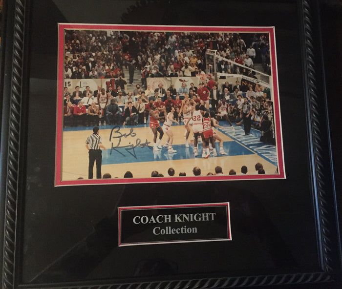 Keith Smart 1987 NCAA Championship Game Winning Shot Photo, Bob Knight Autograph - Vintage Indy Sports