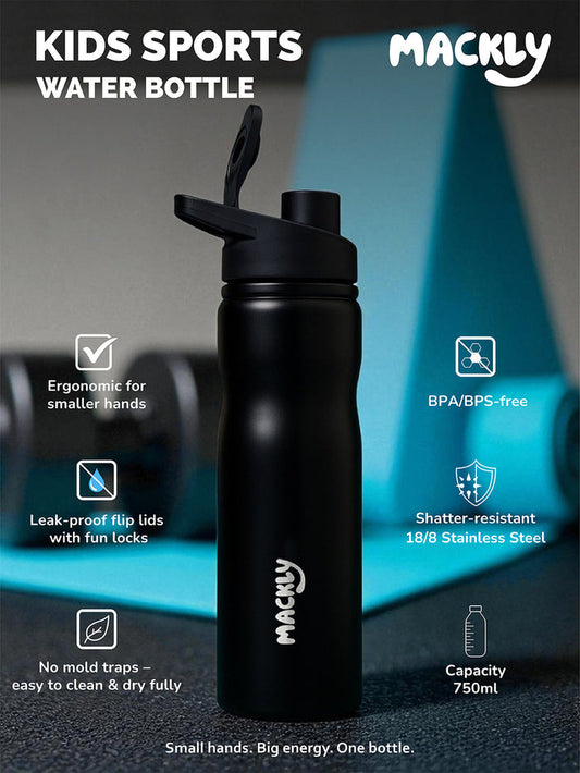 Kids Sports Water Bottle – Black | 750 ML