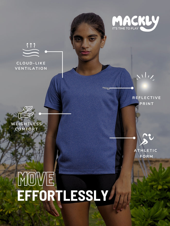 KIDS UNISEX SPORTS T-SHIRT – NAVY BLUE