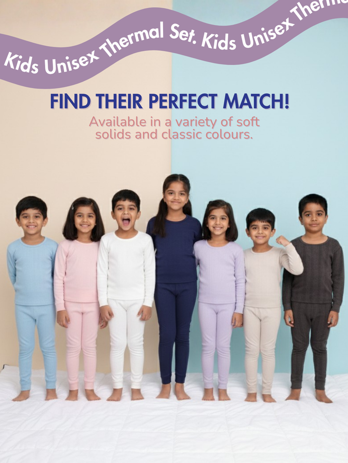 Kids Unisex Thermal Set - Navy Blue